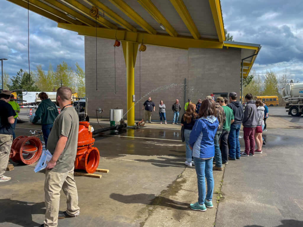 Students at EWEB tour.