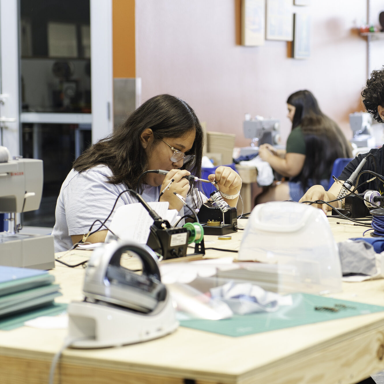 youth working at the 2024 Invention Lab event